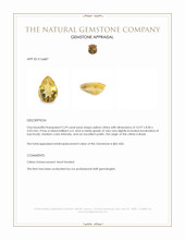 2.29 Ct. Yellow Citrine from Brazil Appraisal