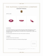 3.37 Ct. Pink Tourmaline from Brazil Appraisal