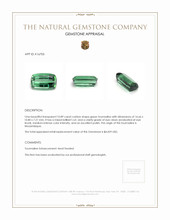 10.89 Ct. Green Tourmaline from Mozambique Appraisal