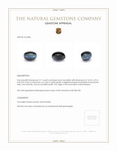 3.71 Ct. Blue Cabochon Tourmaline from Mozambique Appraisal