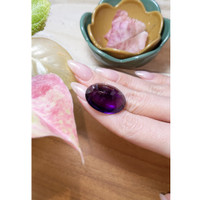 46.56 Ct. Cabochon Amethyst from Brazil Life Style