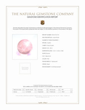 20.31 Ct. Pink Star Rose Quartz from Brazil Scan Report