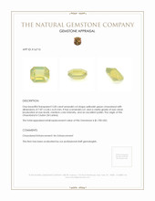 2.00 Ct. Yellowish Green Chrysoberyl from Ceylon (Sri Lanka) Appraisal
