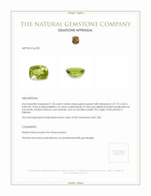 1.50 Ct. Green Peridot from Pakistan Appraisal