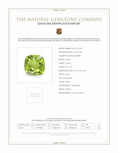 1.05 Ct. Peridot from Pakistan Scan Report