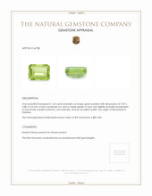 1.63 Ct. Green Peridot from Pakistan Appraisal