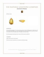 2.93 Ct. Yellow Citrine from Brazil Appraisal