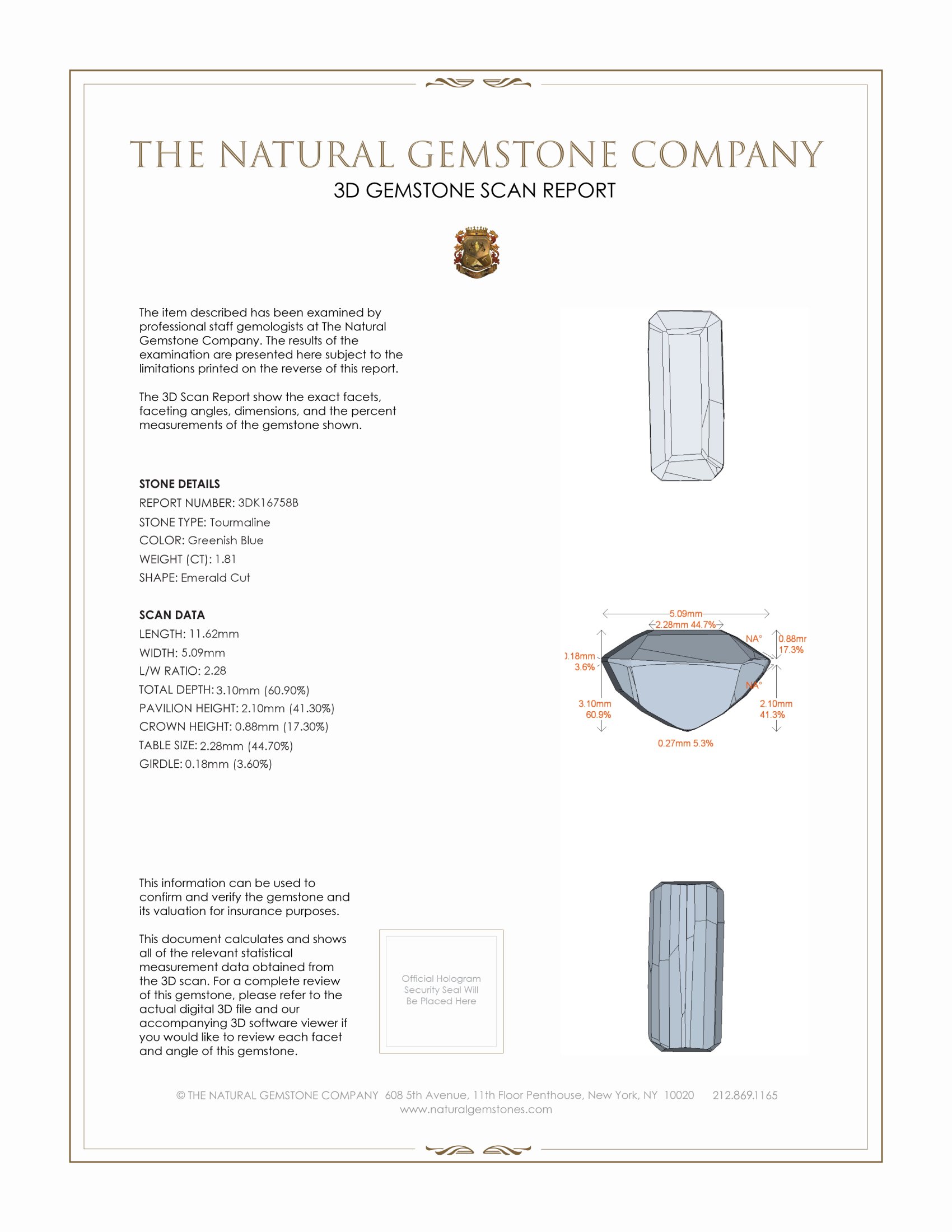 1.81 Ct. Tourmaline from Mozambique