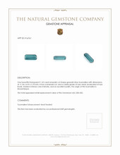 1.43 Ct. Greenish Blue Tourmaline from Mozambique Appraisal