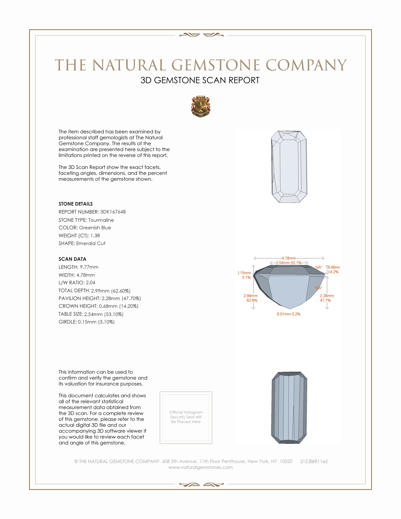 1.38 Ct. Tourmaline from Mozambique