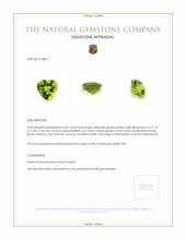 4.47 Ct. Yellowish Green Peridot from Burma (Myanmar) Appraisal