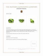 4.50 Ct. Green Peridot from Burma (Myanmar) Appraisal