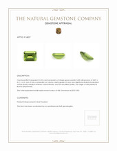 2.22 Ct. Peridot from Burma (Myanmar) Appraisal