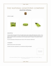 2.28 Ct. Green Peridot from Burma (Myanmar) Appraisal