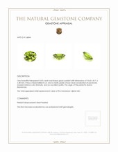 3.03 Ct. Green Peridot from Burma (Myanmar) Appraisal
