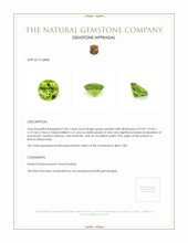 2.82 Ct. Green Peridot from Burma (Myanmar) Appraisal