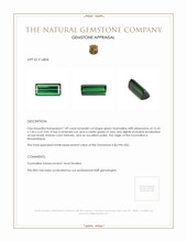 7.49 Ct. Green Tourmaline from Mozambique Appraisal