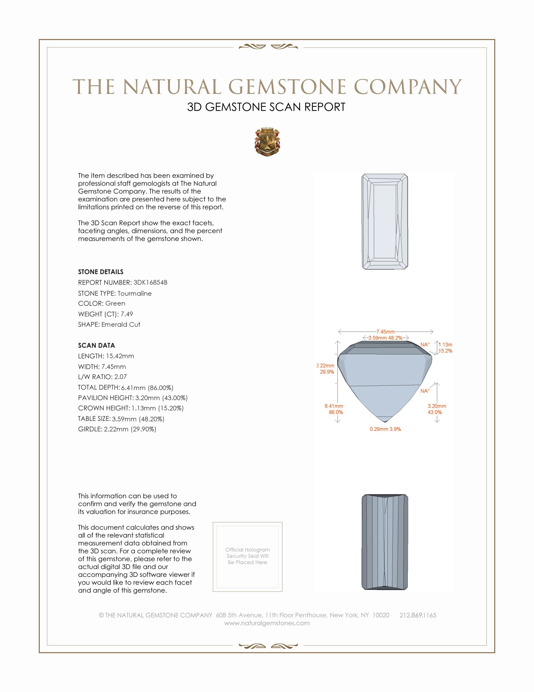 7.49 Ct. Tourmaline from Mozambique