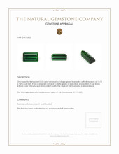 5.53 Ct. Green Tourmaline from Mozambique Appraisal