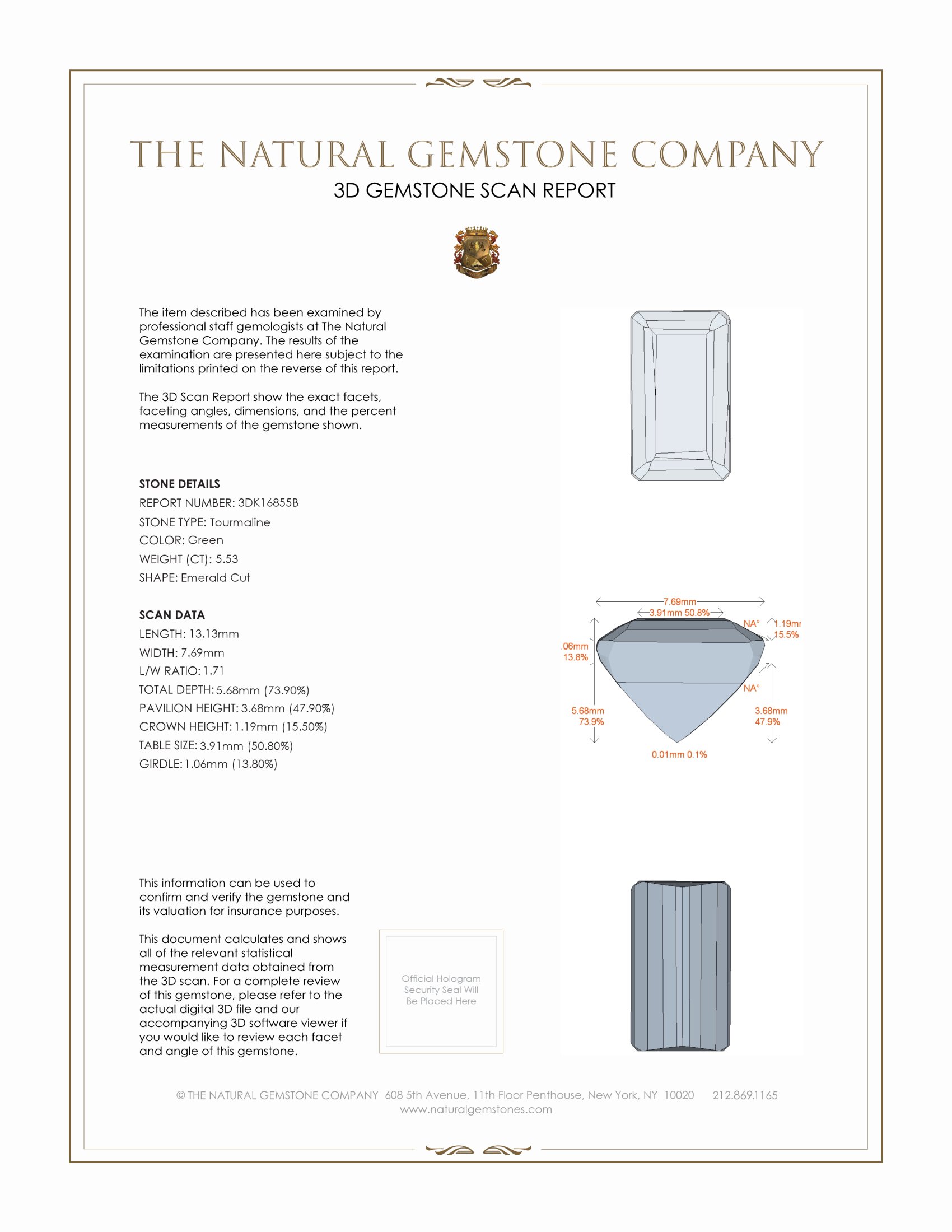 5.53 Ct. Tourmaline from Mozambique