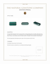 10.96 Ct. Bluish Green Tourmaline from Mozambique Appraisal