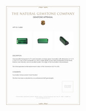 4.79 Ct. Green Tourmaline from Mozambique Appraisal