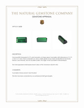 4.79 Ct. Green Tourmaline from Mozambique Appraisal