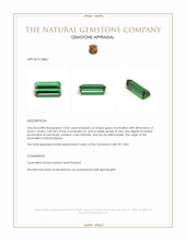 13.06 Ct. Green Tourmaline from Mozambique Appraisal