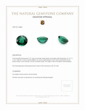 7.97 Ct. Bluish Green Tourmaline from Mozambique Appraisal