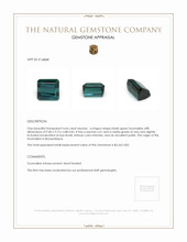4.66 Ct. Bluish Green Tourmaline from Mozambique Appraisal