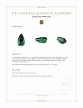 13.51 Ct. Green Tourmaline from Mozambique Appraisal