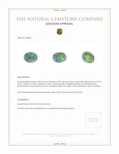 3.68 Ct. Multi Color Semi-Black Opal from Australia Appraisal