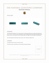 7.24 Ct. Tourmaline from Mozambique Appraisal