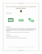 5.24 Ct. Green Tourmaline from Mozambique Appraisal