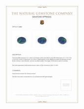 2.51 Ct. Cabochon Black Opal from Australia Appraisal