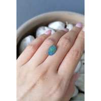 2.16 Ct. Cabochon Black Opal from Australia Life Style