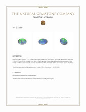 1.17 Ct. Multi Color Semi-Black Opal from Australia Appraisal
