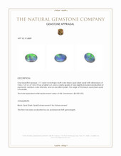 1.17 Ct. Multi Color Black Opal (Dark Opal) from Australia Appraisal