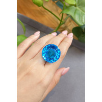 77.44 Ct. Swiss Blue Topaz from Brazil Life Style