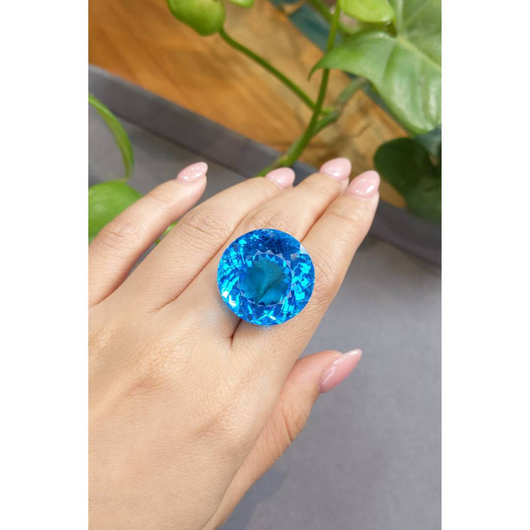 77.44 Ct. Swiss Blue Topaz from Brazil