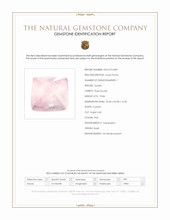 70.84 Ct. Pink Cabochon Rose Quartz from Brazil Scan Report
