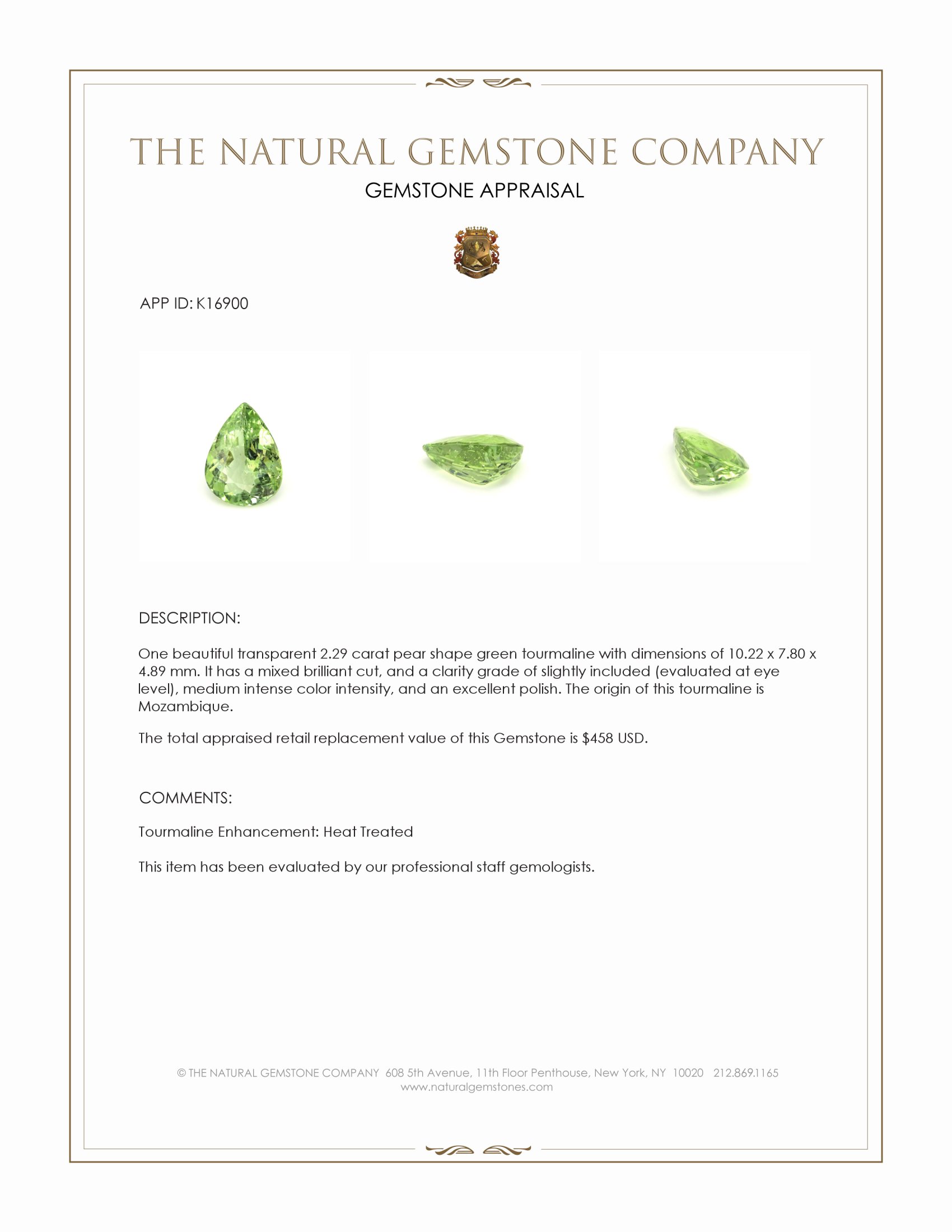 2.29 Ct. Tourmaline from Mozambique