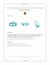 3.71 Ct. Greenish Blue Paraiba Tourmaline from Mozambique Appraisal