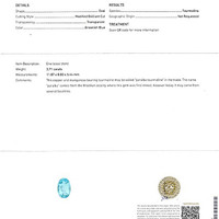 3.71 Ct. Paraiba Tourmaline from Mozambique Scan Report