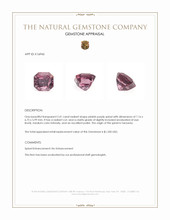 2.41 Ct. Pinkish Purple Spinel from Tanzania Appraisal