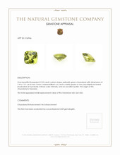 2.23 Ct. Yellowish Green Chrysoberyl from Tanzania Appraisal
