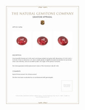 4.48 Ct. Pinkish Red Cabochon Spinel from Tanzania Appraisal