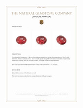 4.48 Ct. Pinkish Red Cabochon Spinel from Tanzania Appraisal