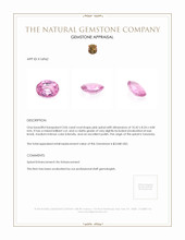 3.06 Ct. Pink Spinel from Tanzania Appraisal