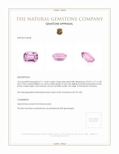 2.11 Ct. Pink Spinel from Tanzania Appraisal
